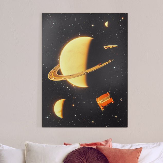 Déco chambre bébé Retro Collage - The Rings Of Saturn