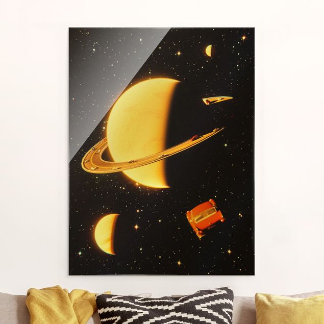 Décoration chambre bébé Retro Collage - The Rings Of Saturn