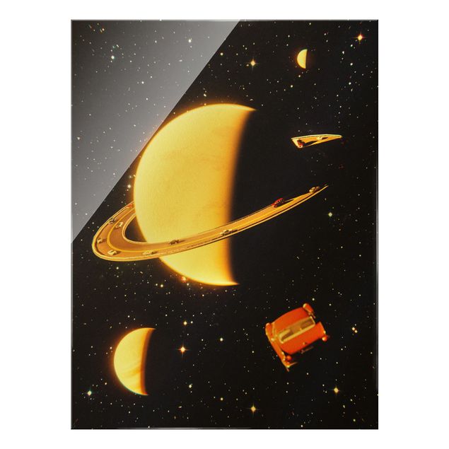 Tableau noir Retro Collage - The Rings Of Saturn
