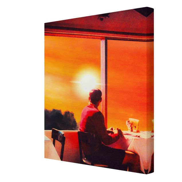 Tableau deco nature Retro Collage - Breakfast With A View