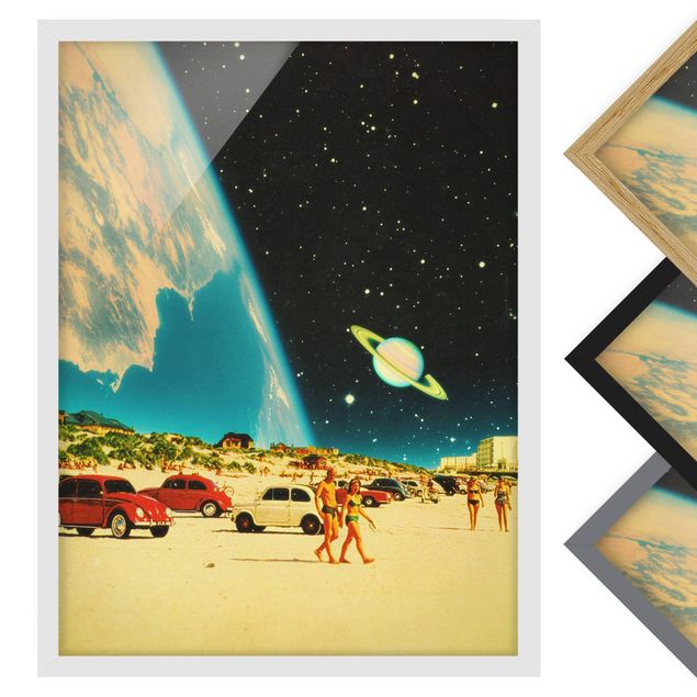 Tableau moderne Retro Collage - Galactic Beach
