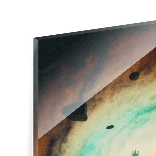 Tableaux en verre magnétique Retro Collage - In Space