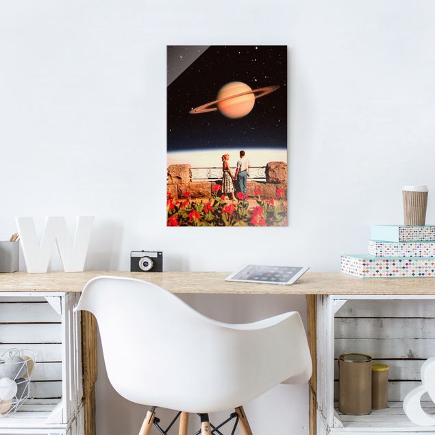 Tableaux moderne Retro Collage - Love In Space