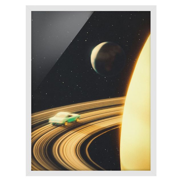 Tableaux moderne Retro Collage - Saturn Highway