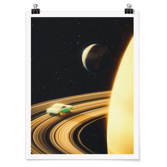 Tableau noir Retro Collage - Saturn Highway