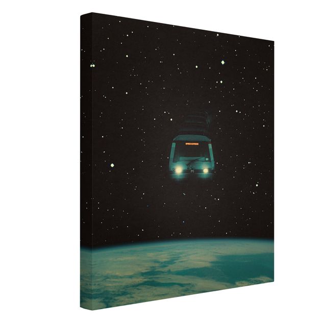 Tableau voitures Retro Collage - Space Express