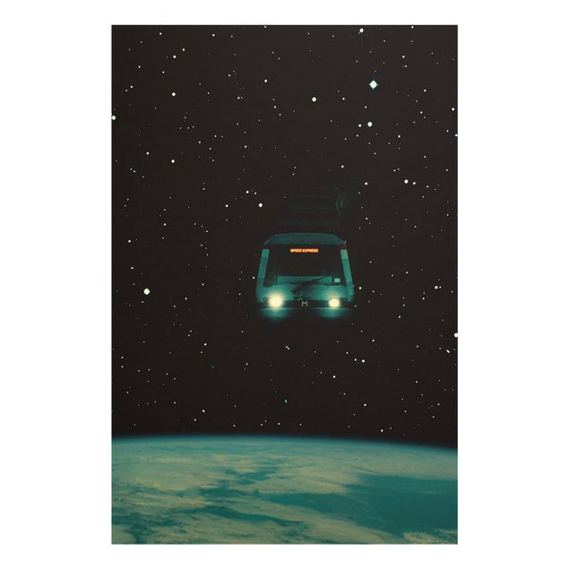 Tableau noir Retro Collage - Space Express
