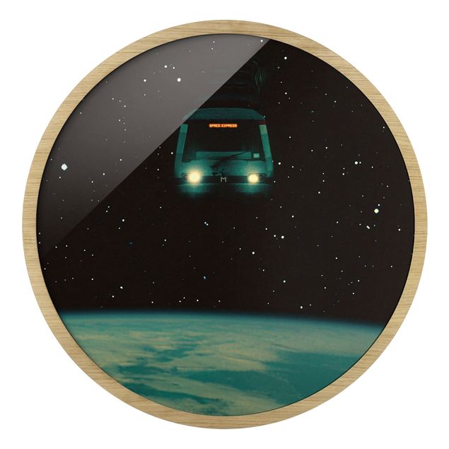 Tableau noir Retro Collage - Space Express