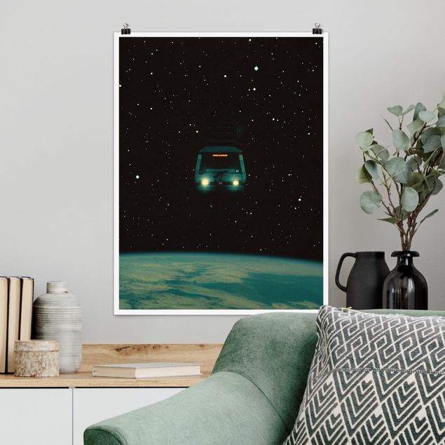Tableaux modernes Retro Collage - Space Express
