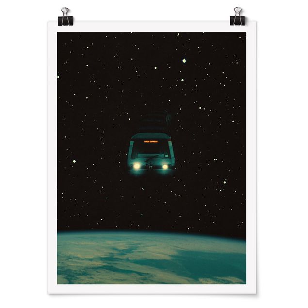Tableaux noirs Retro Collage - Space Express