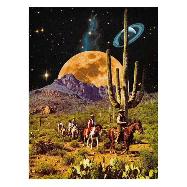 Tableau deco nature Retro Collage - Space Cowboys