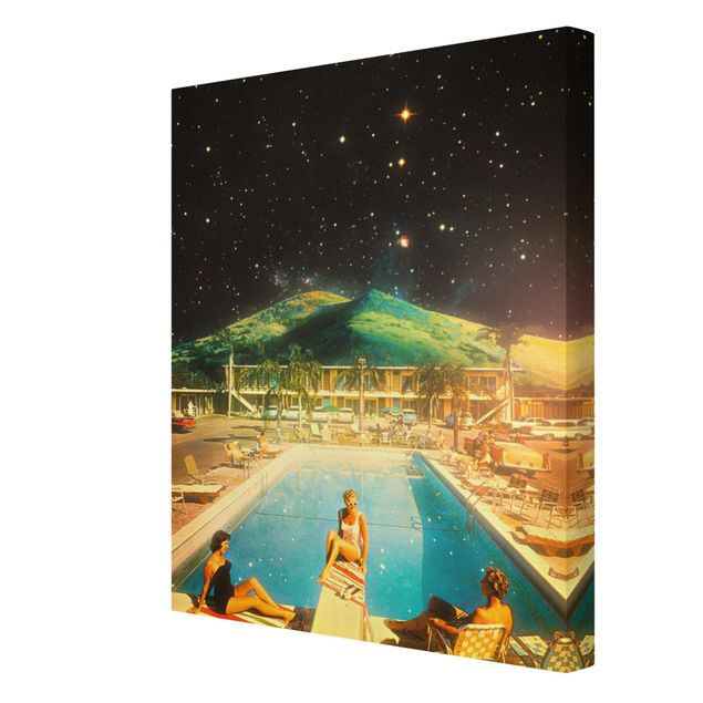 Tableaux Retro Collage - Space Pool