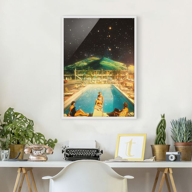 Tableaux modernes Retro Collage - Space Pool