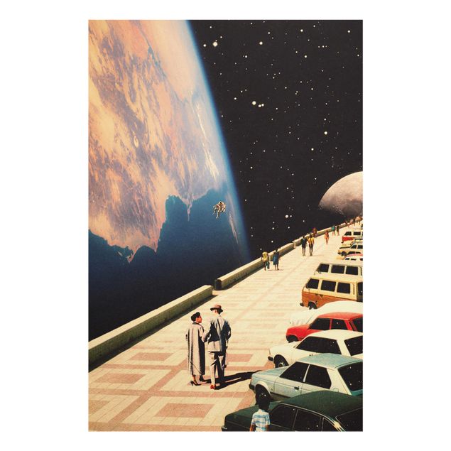 Tableau noir Retro Collage - Boardwalk In Space