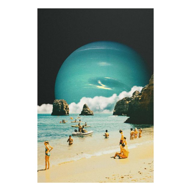 Tableaux modernes Retro Collage - Space Beach