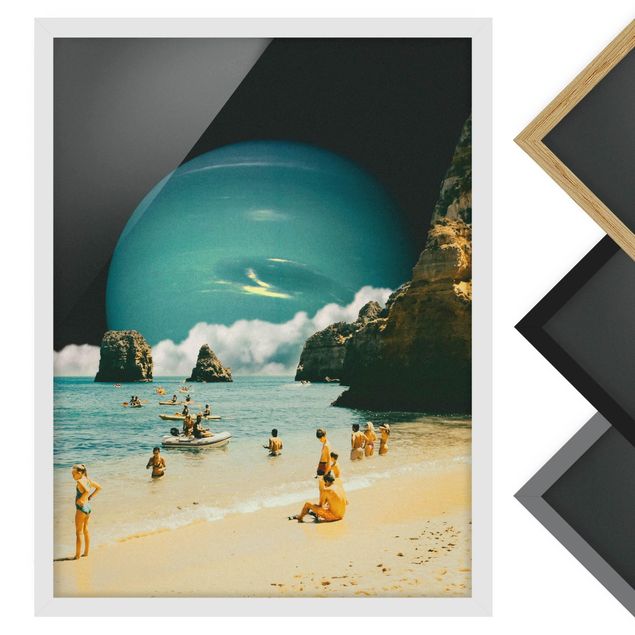 Tableau moderne Retro Collage - Space Beach