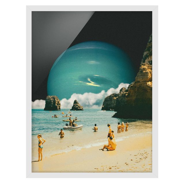 Tableau mer Retro Collage - Space Beach