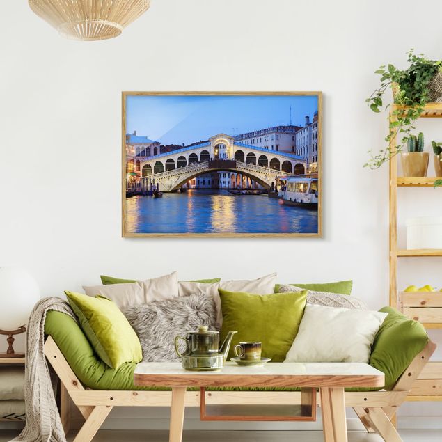 Tableau de ville Pont du Rialto à Venise