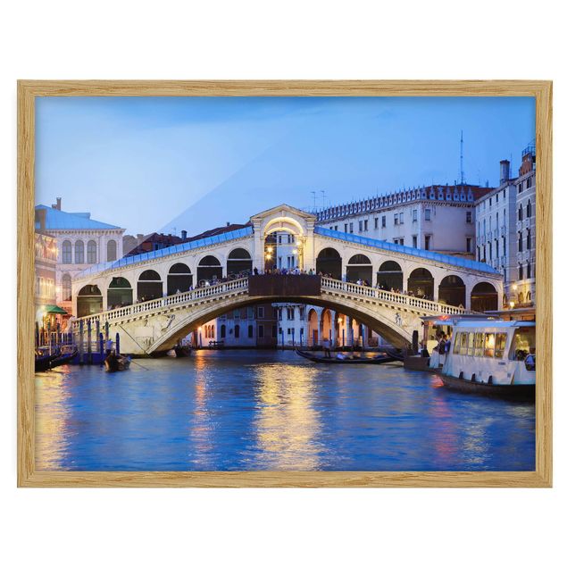 Tableau deco bleu Pont du Rialto à Venise