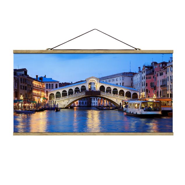 Tableau ton bleu Pont du Rialto à Venise