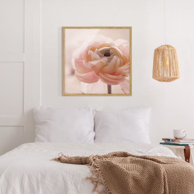 Tableaux modernes Focus sur une fleur rose pâle