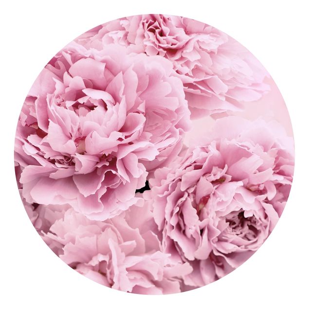 papier peint fleuri Pivoines roses