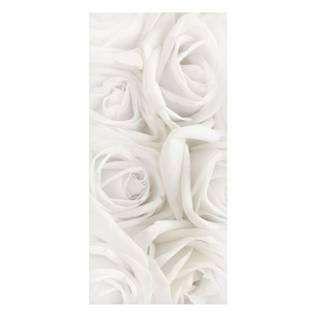 Tableaux magnétiques avec fleurs White Roses