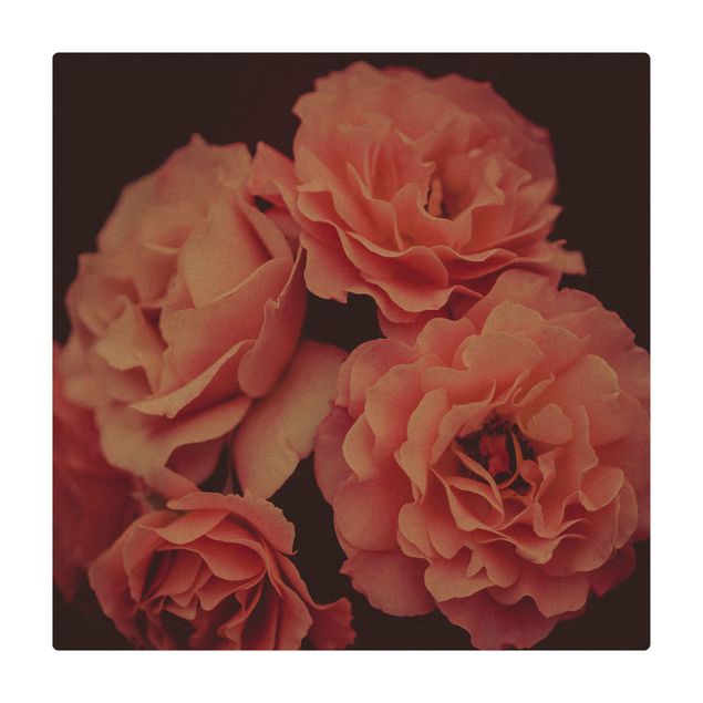 Tapis en liège - Paradisical Roses - Carré 1:1