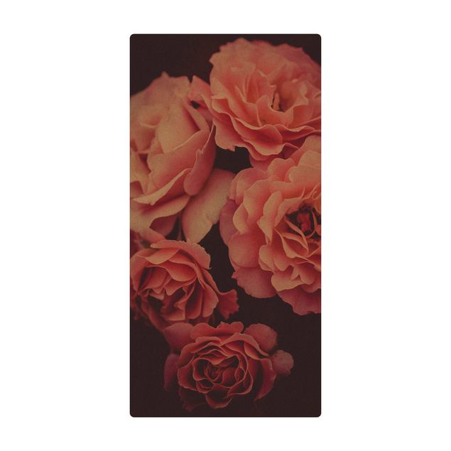 tapis grande taille Roses paradisiaques