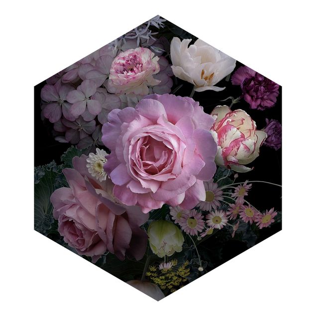 Tapisserie rose Bouquet de Roses Magnifiques