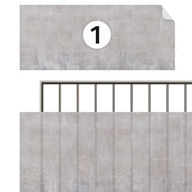 revêtement balcon imperméable Motif rustique en béton gris