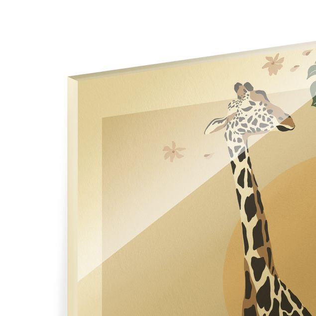 Tableaux en verre magnétique Animaux de safari - Girafe
