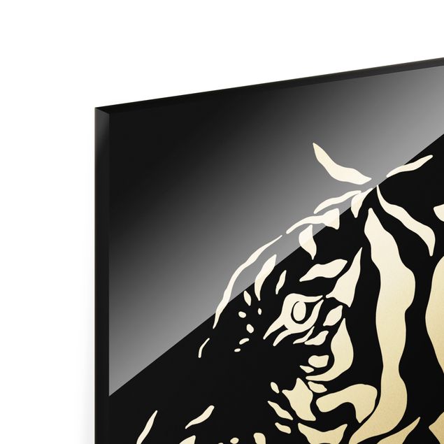 Tableaux Animaux de safari - Portrait Tigre Noir