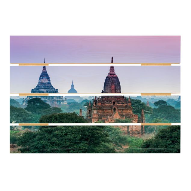 Tableaux bois Parc du temple de Bagan