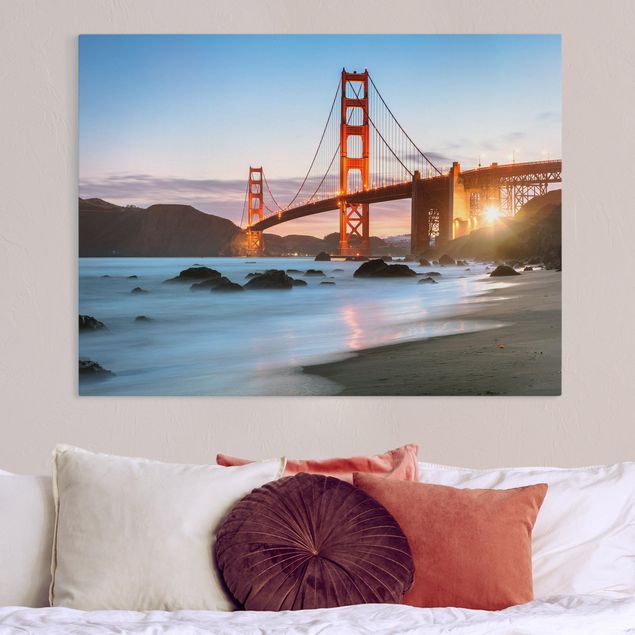 Tableau paysage Crépuscule à San Francisco