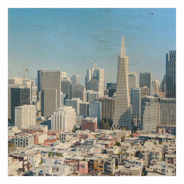 Tableaux muraux Silhouette urbaine de San Francisco