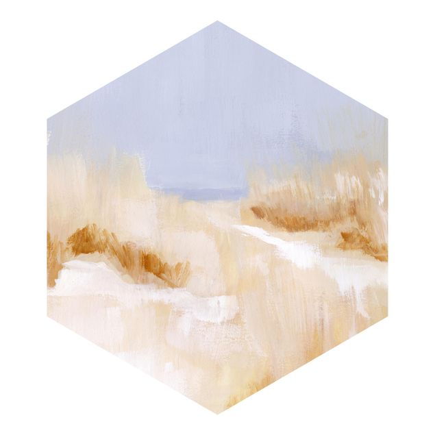 Papier peint panoramique hexagonal Soft Marram Grass