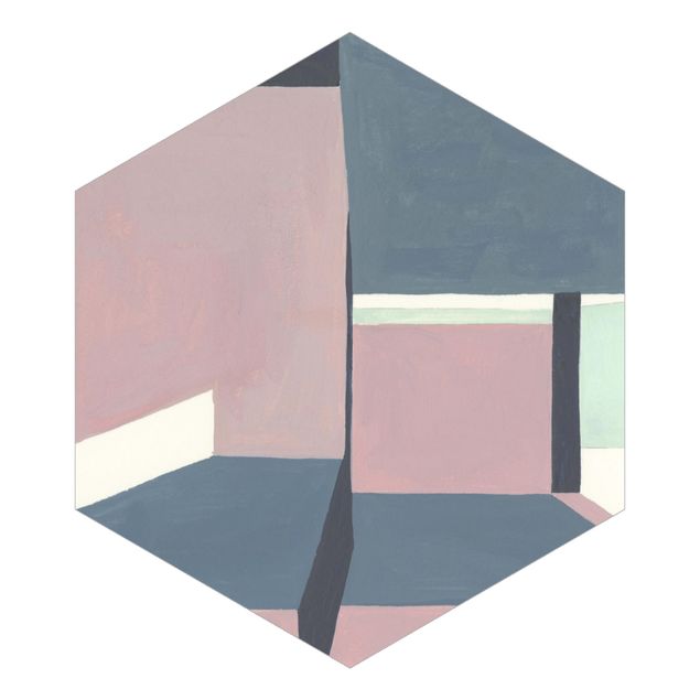 Papier peint hexagonal autocollant avec dessins - Shadow Of The Walls IV