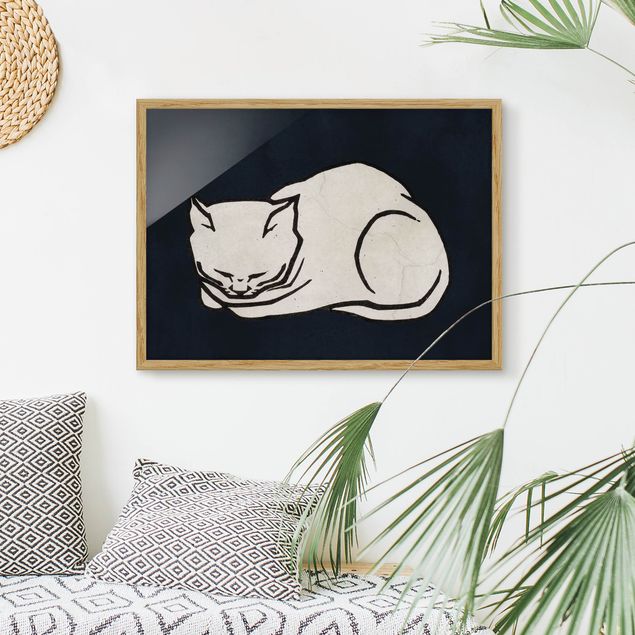 Déco murale cuisine Illustration d'un chat endormi