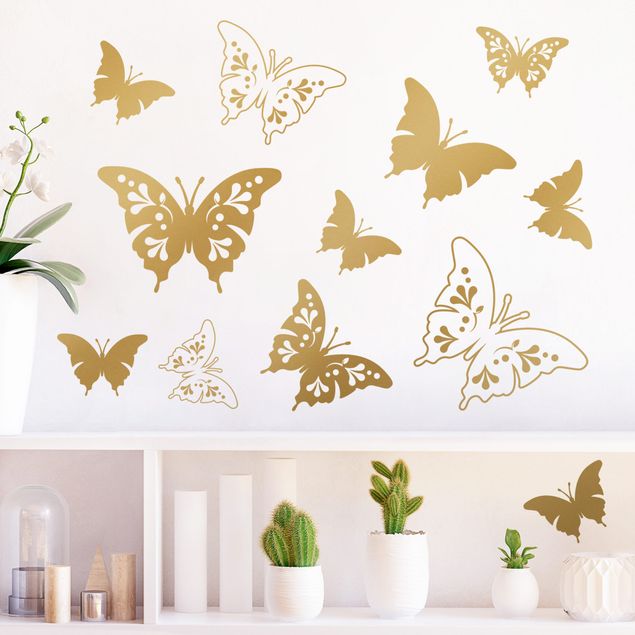 Stickersmuraux papillon Papillons décoratifs avec ornements