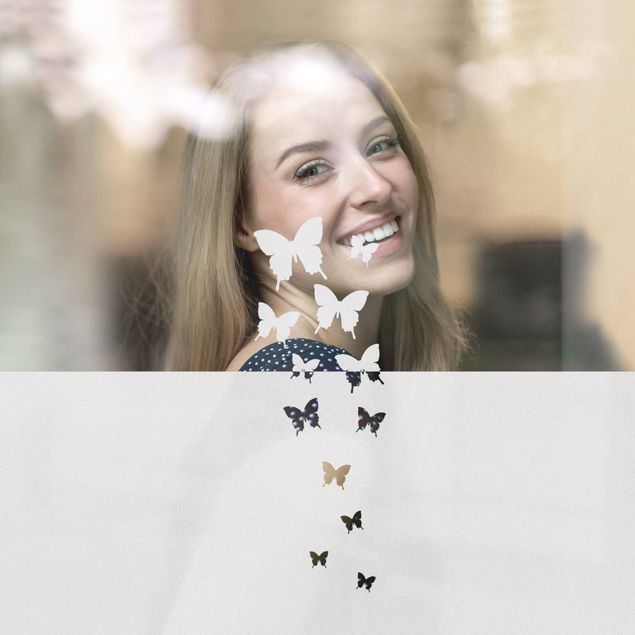 Film pour fenêtres - Borde de décoration de papillons