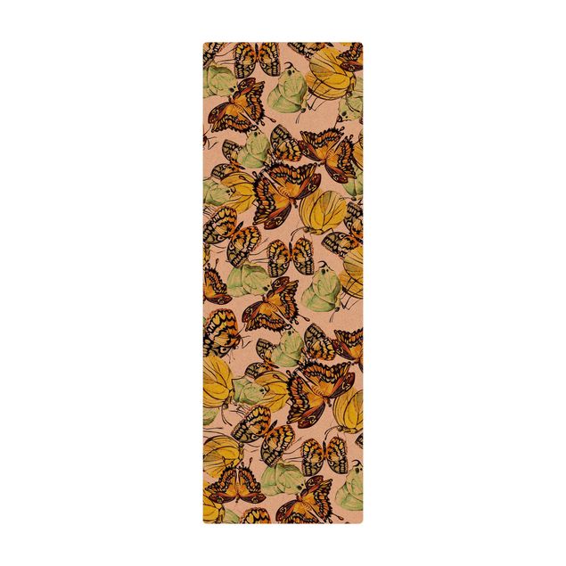 Tapis en liège - Swarm Of Yellow Butterflies - Format portrait 1:2