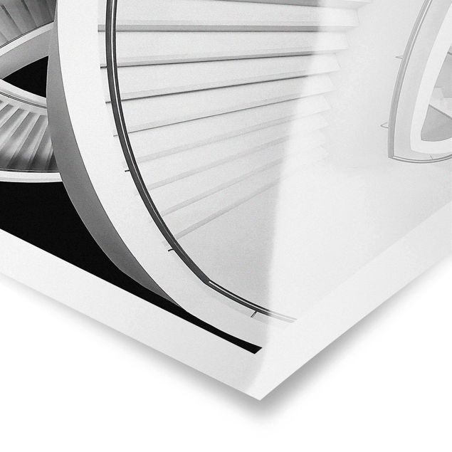 Tableaux Architecture d'escaliers en noir et blanc
