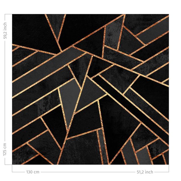 rideaux modernes Black Triangles Gold