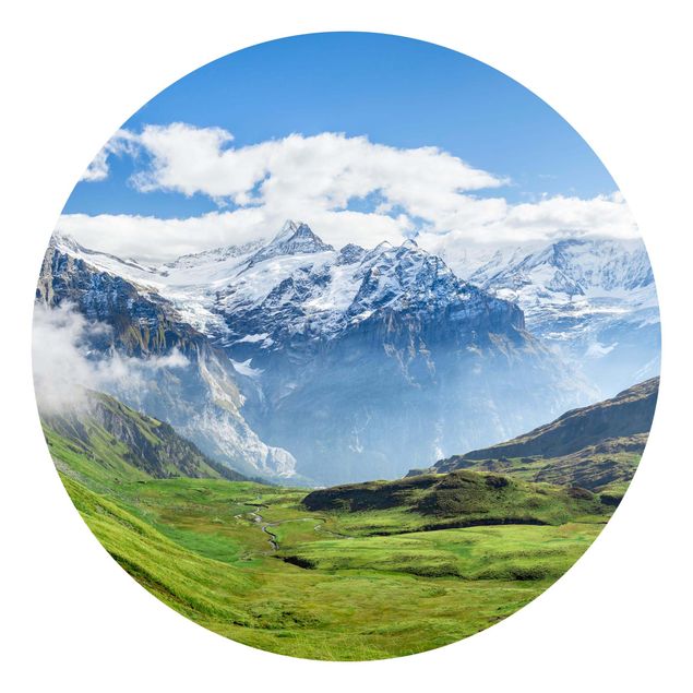 Papier peint vert Panorama alpin de Swizz