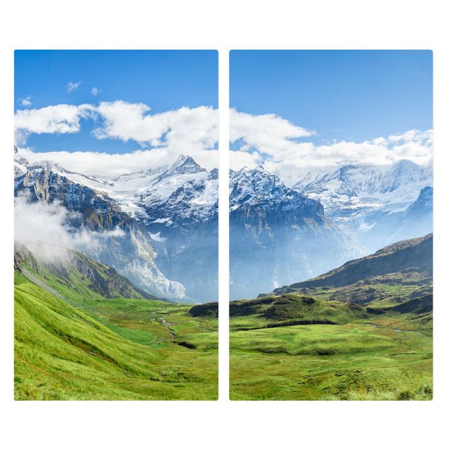 Cache plaques de cuisson - Swiss Alpine Panorama