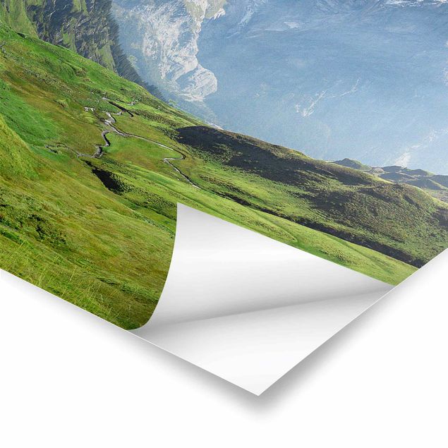 Poster paysage Panorama alpin de Swizz