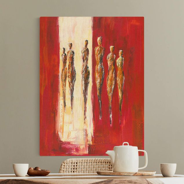 Tableaux modernes Six Figures In Red