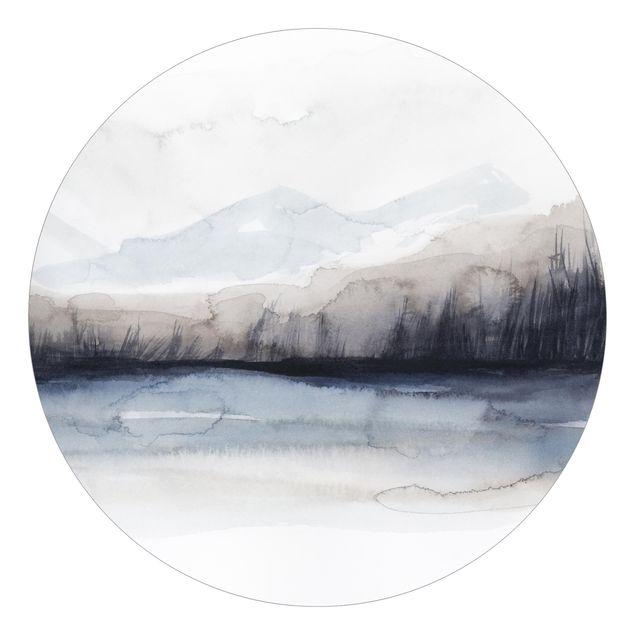 Papier peint panoramique paysage Lac et montagnes I