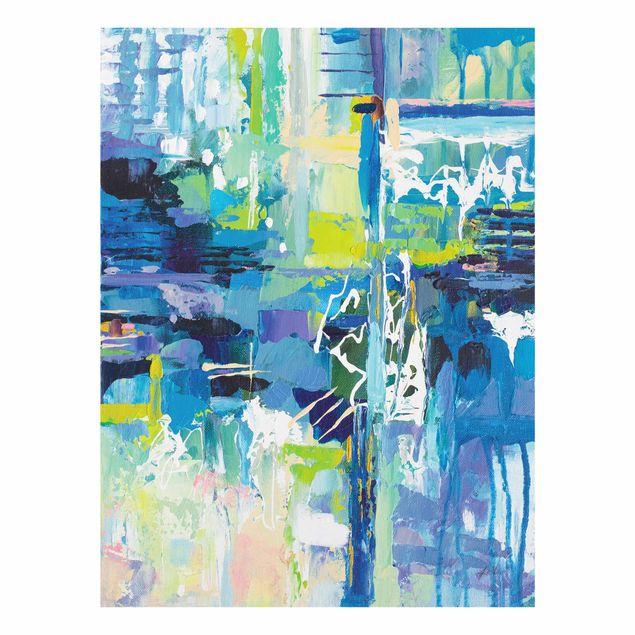 Tableau couleur vert Sequence in blue and green